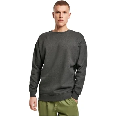 Obrázek Build Your Brand Herren Sweat Crewneck Sweatshirt, per pack Schwarz (Charcoal 00091), Large (Herstellergröße: L)