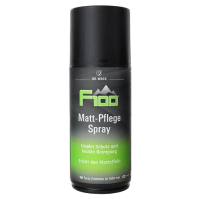 Obrázek DR. WACK F100 Matt Ppflege Spray 250 ml lak na jízdní kolo s efektem odperlení pečující sprej pro dlouhotrvající ochranu vhodný matné povrchy a přilby vysoce kvalitní péče o