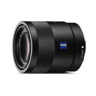 Obrázek Sony SEL 55F18Z Zeiss standardní objektiv (pevná ohnisková vzdálenost, 55 mm, F1,8, plný formát, vhodný pro A6700, A6600, A6400, A6100, ZVE10 a Nex série, E Mount) černý