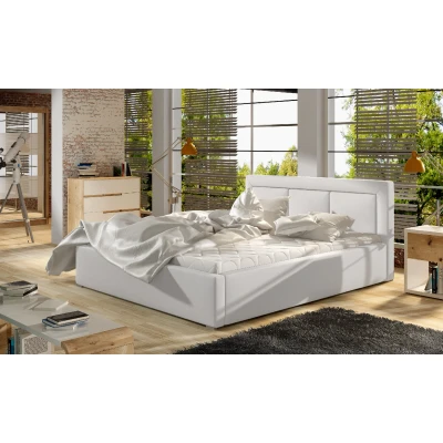 Obrázek Postel Belluno 140x200 kovový rám/ plynový zvedák/ box na podestýlku Materiál / Dekor: Ekokůže Soft 17