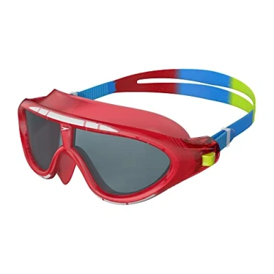 Obrázek Speedo Unisex Dětské Junior Biofuse Rift plavecké brýle, Lava červená/Japonsko modrá/kouřová, jednotná velikost