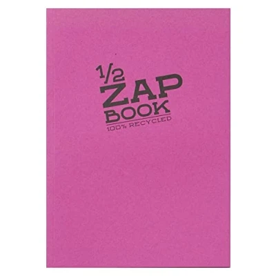 Obrázek Clairefontaine 8366C Skizzenblock / Zeichenblock Zap Book 1/2, geleimt, DIN A5 14,8x21 cm, 40 Blatt 80g 100% recyceltes Papier, ideal für Notizen oder Zeichnungen, farbig sortiert, 1 Stück
