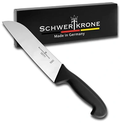 Obrázek Schwertkrone® nůž santoku [MADE IN SOLINGEN GERMANY] filetovací ryba na ryby maso extrémně ostrý kuchařský kuchyňský šéf knife (čepel: 17 cm)
