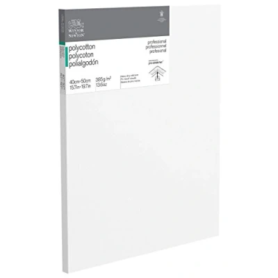 Obrázek Winsor &amp; Newton 6206021 Professional klínový rám z bavlněné směsové tkaniny, 385 g/m², 3násobně základní nátěr, střední zrnitost, ideální pro olejové barvy a akrylové 40 x 50 cm