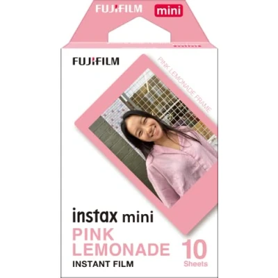 Obrázek Film pro instantní fotografii instax mini, okraj růžová limonáda, balení 10 kusů, vhodné všechny fotoaparáty a tiskárny mini