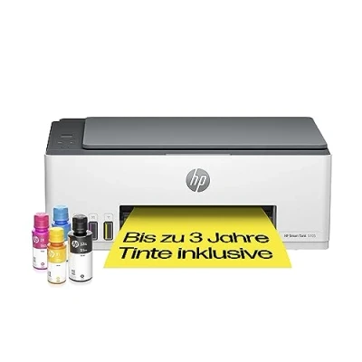 Obrázek HP Smart Tank 5105 multifunkční tiskárna 3 v 1, 20 Cashback, (WLAN; mobilní tisk) včetně inkoustu roky, velká inkoustová nádrž, vysoký dosah, tisk ve vysoké kvalitě