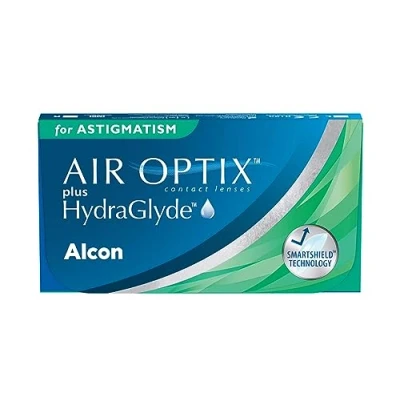 Obrázek Air Optix plus HydraGlyde for Astigmatism měsíční čočky měkké, 6 kusů, BC 8,7 mm, DIA 14,5 CYL 1,25, osa 160, +3,5 dioptrií