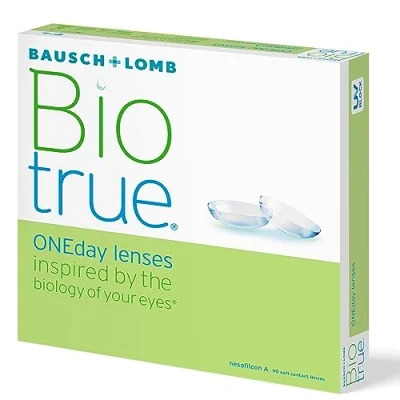 Obrázek Bausch + Lomb Biotrue ONEday denní čočky, sférické kontaktní měkké, 90 kusů / BC 8,6 mm průměr 14,2 +3,25 dioptrií