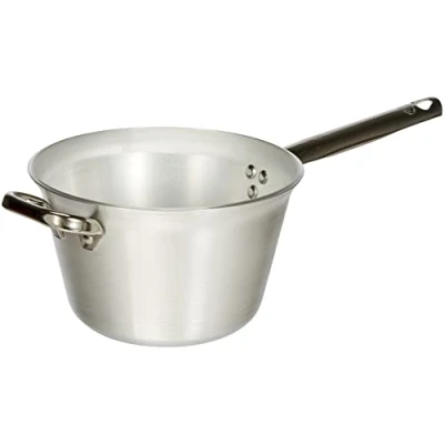 Obrázek Pentole Agnelli Kotlík na Polenta, z hliníku, tloušťka 5 mm, s rukojetí a ušlechtilé oceli, stříbrná 20 cm