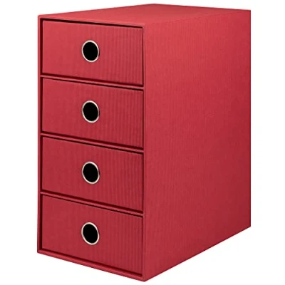 Obrázek Rössler Papier 1524452364 S.O.H. O. 4dílný box se zásuvkami pro DIN A5, s otvorem rukojeť, červená, 250 x 175 320 mm, 1 kus