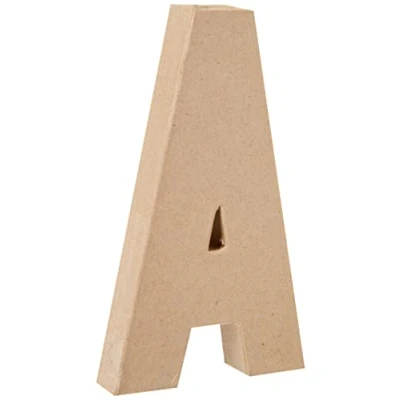 Obrázek Creativ 100263 Papmaché písmeno A, 20,5 cm, béžové