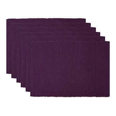 Obrázek DII Basic Everyday prostírání ze 100% bavlny, žebrované, 33 x 48 cm, lilek, 6dílná
