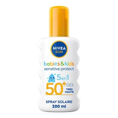 Obrázek NIVEA Sun Schutzspray Kids Sensitive Protect/Play FPS 50+, 200 ml