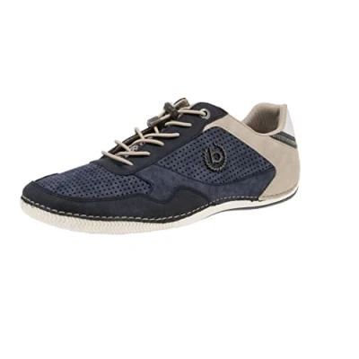 Obrázek bugatti Pánské neformální tenisky s flexibilní podrážkou, šněrovací boty paměťovou pěnou, elastické tkaničky, Dark Blue