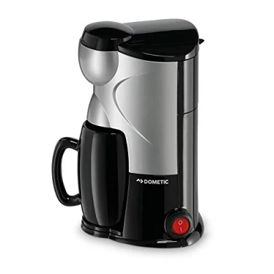 Obrázek DOMETIC PerfectCoffee MC 01, cestovní kávovar, 24 V, 250 W, pro nákladní vůz nebo vozidlo, černá/stříbrná