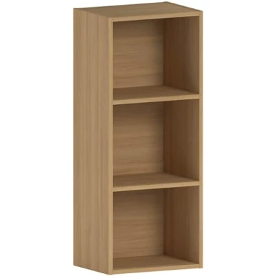 Obrázek Vida Designs Oxford Bücherregal mit 3 Ebenen, würfelförmig, Eiche, Holz Regaleinheit für Büro, Wohnzimmermöbel