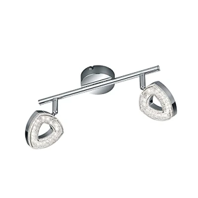 Obrázek Reality Leuchten R82132106 Tours A+, nástěnné svítidlo, kov, 4,5 W, integrované, chrom, 8,8 x 30,0 13,0 cm