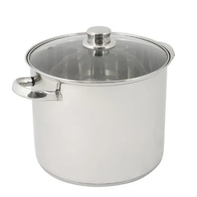 Obrázek Crealys 502383 hrnec na vaření 9 L ušlechtilá ocel Ø 24 cm se skleněnou poklicí