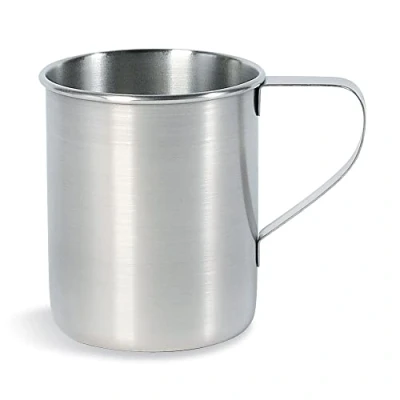 Obrázek Tatonka Hrnek z ušlechtilé oceli Mug s (250 ml) jednostěnný pohárek na pití objemem 0,25 l, rukojeť a stupnicí objemu bezpečný pro potraviny, nerozbitný, bez škodlivých látek Ø 7,5 x 9 cm
