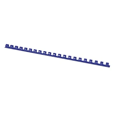 Obrázek OFFICE PRODUCTS 20241015 01 plastová vazba 100 kusů DIN A4 10 mm (65 stran) vázací hřebeny na vazbu plast barva: modrá