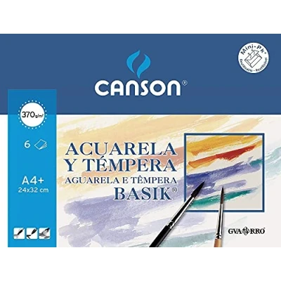 Obrázek Canson 726437 rýsovací papír 6 listy vodní barvy, 370 g 24 x 32