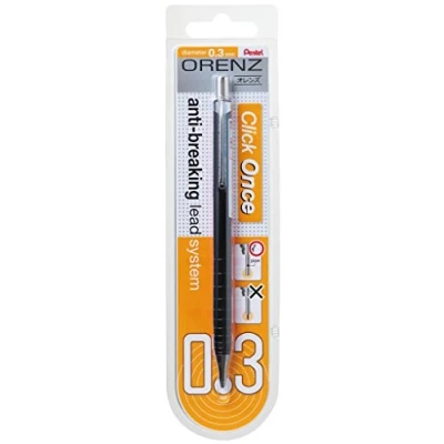 Obrázek Pentel ORENZ PP503 mechanická tužka s technologií proti prasknutí tuhy, 0,3 mm, stupeň tvrdosti B, černá (1 kus)