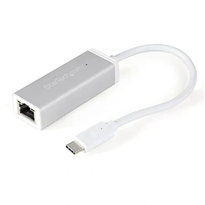 Obrázek StarTech.com adaptér USB C na Gigabit Ethernet hliník kompatibilní s Thunderbolt 3 porty síťový typu (US1GC30A)