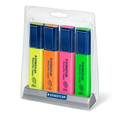 Obrázek STAEDTLER 364 SC4 Textsurfer classic zvýrazňovač butler, kus v praktickém stojanu na psací stůl