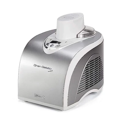 Obrázek Ariete Výrobník ledu Gran Gelato 693 s kompresorem, 135 W, LCD displej, 18/8 nerezová ocel, 1 litr, stříbrná