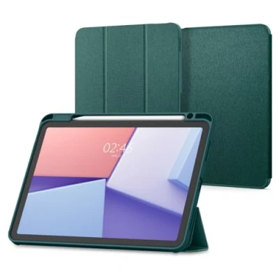 Obrázek Spigen Urban Fit pouzdro kompatibilní s iPad Air 6. M2 (2024) / 5. (2022) 4. generace (2020) 11 palců a 10. 9&quot; půlnoční zelené