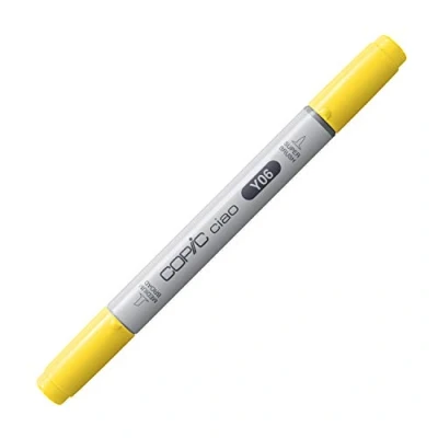 Obrázek COPIC Ciao Marker typ Y 06, žlutý, univerzální popisovač rozložení, se středně širokým a štětcovým hrotem