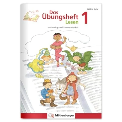 Obrázek Das Übungsheft Lesen 1: Lesetraining und Leseverständnis Lernheft für 1. Klasse Deutsch, Lesekompetenz trainieren in der Grundschule, inkl. Lösungsheft Sticker