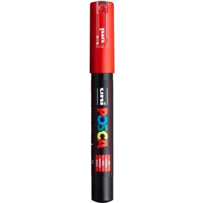 Obrázek uni ball 181721 POSCA zvýrazňovač s kalibrovanou špičkou, červený, 1 kus