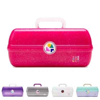Obrázek Caboodles On The Go Girl Shooting Star Kosmetik Organizer, Make up &amp; Accessoire Tasche, Deep Pink Sparkle