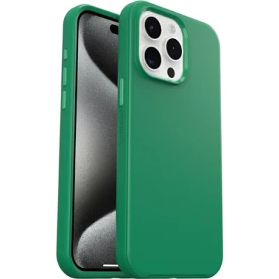Obrázek OtterBox Symmetry Pro pouzdro MagSafe iPhone 15 Max, nárazuvzdorné, odolné proti pádu, ochranné tenké pouzdro, 3X testováno podle vojenského standardu, zelené