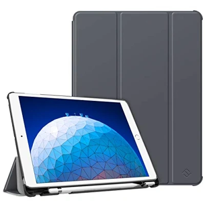 Obrázek Fintie pouzdro Pro iPad Air 10. 5&quot; 2019 (3. generace) / 10.5&quot; 2017 ultra tenký super lehký stojan ochranné s vestavěným držákem na tužku, auto spánek/bůh, nebeská šedá