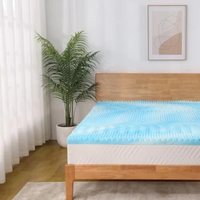 Obrázek EGO HOME Topper 140 x 190 cm, 5 cm výška 7 zón z pěnové hmoty, certifikace CertiPUR EU, chránič matrace bez potahu na boxspringovou postel, rozkládací pohovka