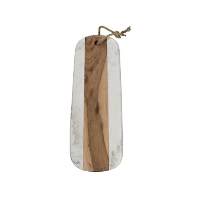 Obrázek Naturals Creative Tops Servierplatte aus Marmor, 19 x 38 cm (7½ 15), Weiß
