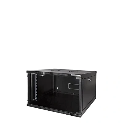 Obrázek LogiLink W06A54B ECO nástěnná skříňka 6HE (hloubka 560 mm), ploché balení (nesmontované), 48,26 cm (19 palců) černá