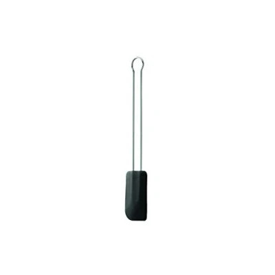 Obrázek RÖSLE Škrabka na těsto, kvalitní stěrka těsto jako pomůcka pro pečení a vaření, odolný silikon, černý, 20 cm, úzký, ušlechtilá ocel 18/10, 30 C až +200 C, vhodný do myčky, x 2,6 0,6 cm