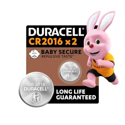 Obrázek Duracell Specialty 2016 lithiová knoflíková baterie 3 V, balení po 2 kusech (CR2016 /DL2016) vyvinutá pro použití v přívěskech na klíče, váhy, nositelné a zdravotnické přístroje.