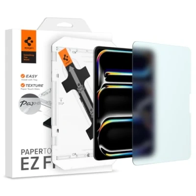 Obrázek Spigen PaperTouch EZ Fit kompatibel mit iPad Pro 11 Zoll M4 (2024), 5. Generation, Papier Textur, Matt, Installationsschablone, 9H Härte