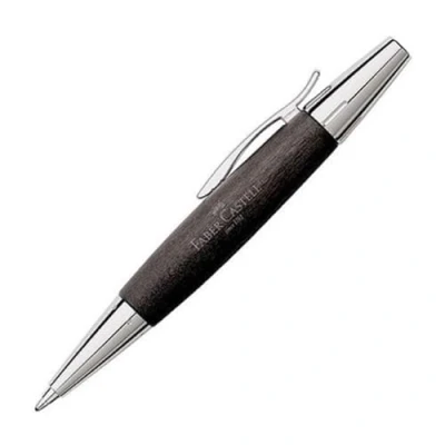 Obrázek Faber Castell 148230 plnicí pero e motion ušlechtilá pryskyřice / kroko, pero: M, včetně dárkového balení, barva násady: černá stříbrná