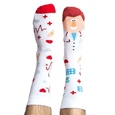 Obrázek Nanushki unisex veselé bláznivé ponožky s motivem Dr Phil Good lékař, doktor,