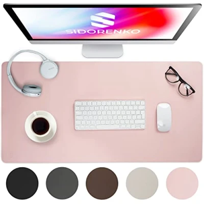 Obrázek Sidorenko podložka pod psací stůl myš 80 x 40 cm kancelářské příslušenství Desk Mat in Rosa z PU kůže, protiskluzová pro děti, dekorace, a