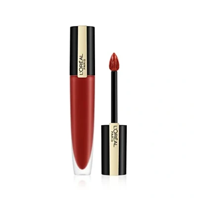 Obrázek L&#039;Oréal Paris Tekutá rtěnka s matným povrchem, ultra lehká a vysoce pigmentovaná ink rtěnka, Rouge Signature, č. 115 I Am Worth It, 1 x 7 ml