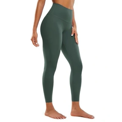 Obrázek CRZ YOGA Butterluxe dámské sportovní legíny s vysokým pasem neprůhledné na jógu kalhoty Workout Gym 64 cm/71 cm, Tmavá lesní zelená