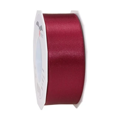 Obrázek PRÄSENT C.E. Pattberg Satin Bordeaux, 25 m Satinband zum Einpacken von Geschenken, 40 mm Breite, Geschenkband Dekorieren &amp; Basteln, Dekoband, Anlass