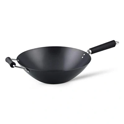 Obrázek Ken Hom 35cm Carbonstahl Wokpfanne Induktion mit Antihaftbeschichtung, Excellence, Hitzebeständig Griff, Spülmaschinenfest, 5 Jahre Garantie