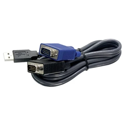 Obrázek TRENDnet TK CU06 USB VGA KVM samec k muži, kabel, VGA/SVGA HDB 15 Pin 1. 1 typ A, 1,83 metru